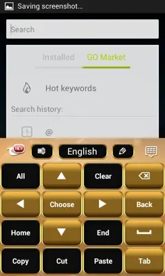 Neon Gold GO Keyboard android App screenshot 1