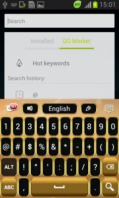 Neon Gold GO Keyboard android App screenshot 2