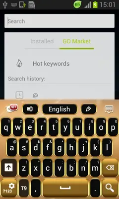 Neon Gold GO Keyboard android App screenshot 4