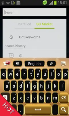 Neon Gold GO Keyboard android App screenshot 7